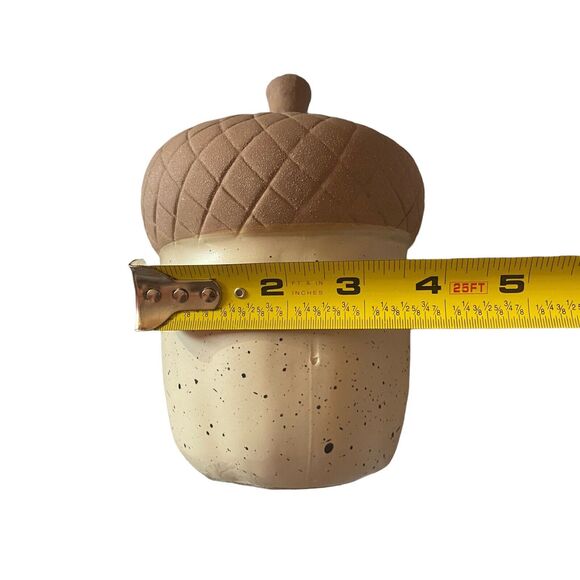 NEW Acorn Decor Ceramic Sandstone Acorn Table Figurines Set Of 2 NWT - Picture 5 of 5